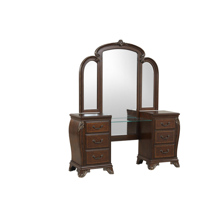 MONTECITO VANITY MIRROR - CHERRY - Esencia Home Furniture (Fontana, CA)
