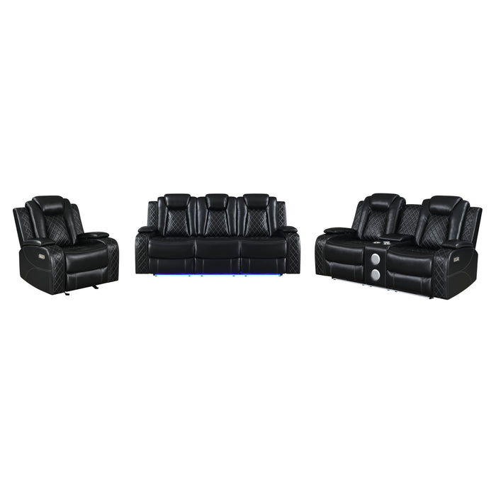 ORION SOFA W/ PWR FR & HR-BLACK