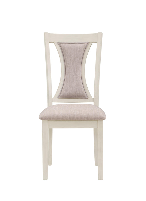 HUDSON 60" RECTANGLE DINING TABLE & 4 CHAIR S-BROWN/CREME - Esencia Home Furniture (Fontana, CA)