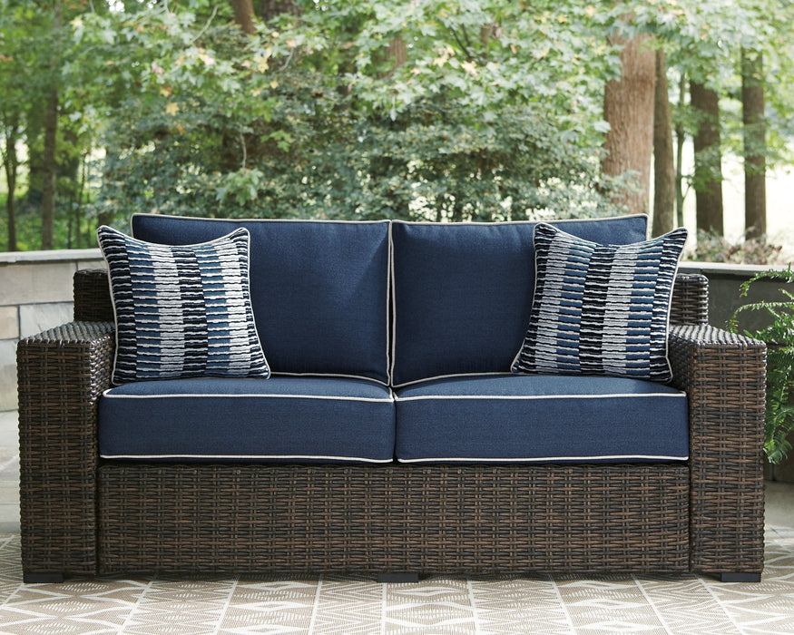 Grasson Lane 3-Piece Outdoor Sofa and Loveseat with Coffee Table