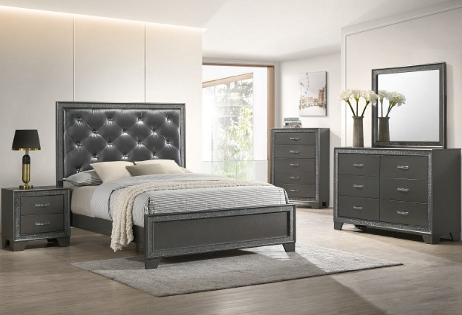 Crown Mark Furniture Kaia Dresser in Dark Gray