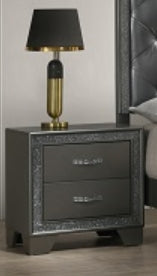 Crown Mark Furniture Kaia Nightstand in Dark Gray image