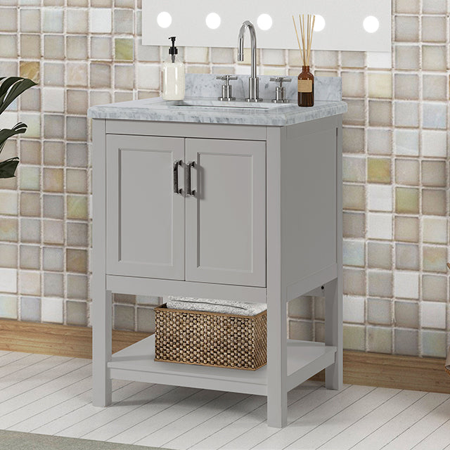 Reston Vanity with Top/ Sink - Esencia Home Furniture (Fontana, CA)